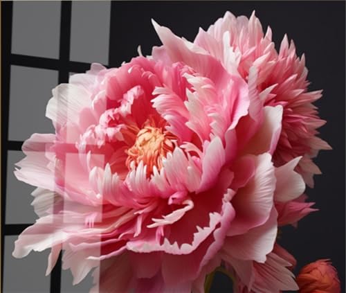 Broderie Diamant Cristaux 5D Pivoine Sevtidy Toile Strass Complet Premium 60x80cm