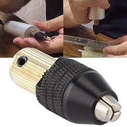 Drill Chuck, Self Tightening Keyless Mini Chuck with 0.3 3.4mm Clamping Capacity Brass Aluminum Alloy Construction for Tools and Electric Drills
