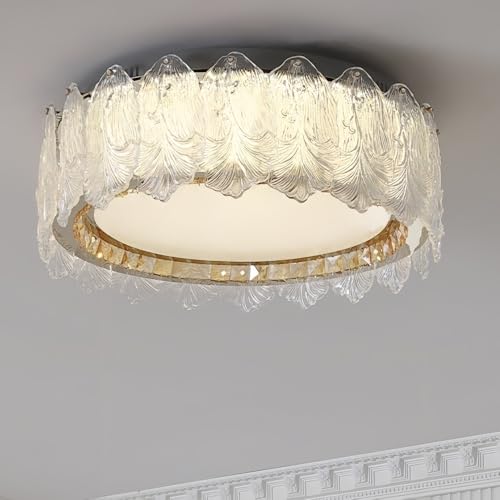 Luminaire suspendu LED cristal pour chambre cocon et éclairage chaleureux de plafond