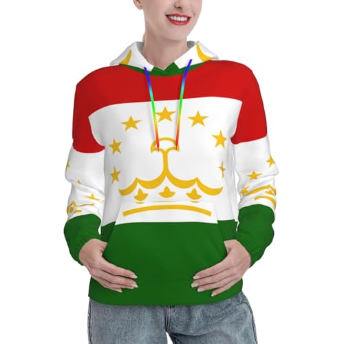 Sweat à capuche Tadjikistan femme pull ajusté avec poche EdWal