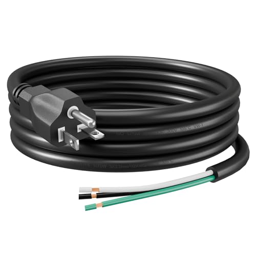 FIRMERST 12 Gauge 20A 250V Replacement Power Cord 10Ft, NEMA 6-20P Roj