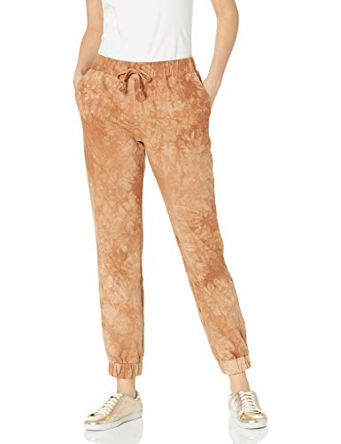 KENDALL + KYLIE Women's Elastic Waist Jogger, Brown, Medium
