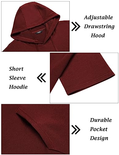 Coofandy Mens Tracksuit 2 Piece Short Sleeve Hoodie Sweatsuits Cotton Casual Summer Outfits Jogger Set #TOP4