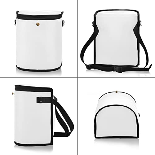 Image of Wudan Small Car Trash Can White Accessories for Garbage Storage Organizer with Lid Waterproof Portable Auto and Truck Interior Seat Bin