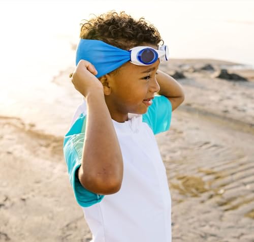 Image of Splash Place KIDS SWIM GOGGLES with Fabric Strap | Tangle-Free Swimming Goggles for Kids (ANCHORS AWAY)