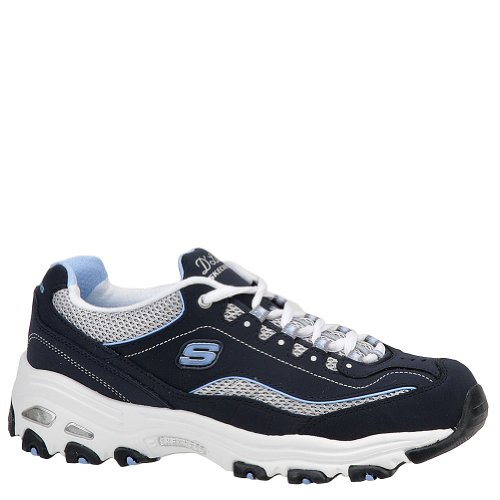 Skechers Sport Women's D'Lites Centennial Sneaker, Navy/White Centennial, 8 M US