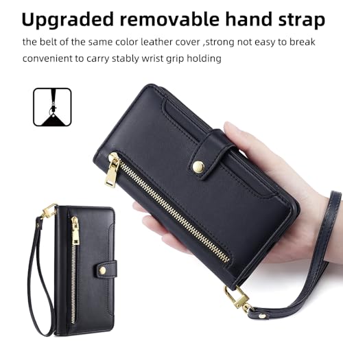 Coque cuir PU Motorola Moto G51 style sac à main - Finition noire premium - 6