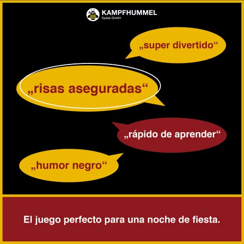 Kampfhummel DERRAPE Mental - Juego de Mesa - Juego de Cartas para Fiestas y Risas con 400 Cartas para 3-10 Jugadores a Partir de 16 años