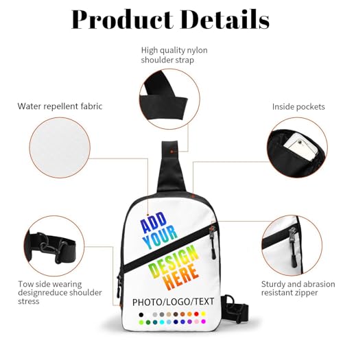 Personalized Crossbody Bags Customized Sling Bag Customizable Chest Bag Custom Sling Bags Customization Crossbody Bag for Men Women3