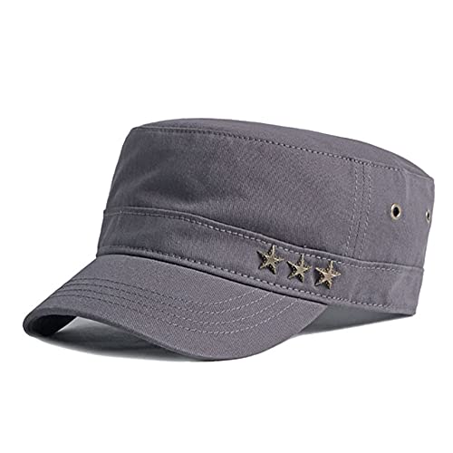 Adantico Gorras De Hombre Mujer Plana Gorras De Béisbol Algodón Sombrero Gorras De Militar Plana Negro Gris Adantico Gorras De Hombre Mujer Plana Gorras De Béisbol Algodón Sombrero Gorras De Militar Plana Negro Gris