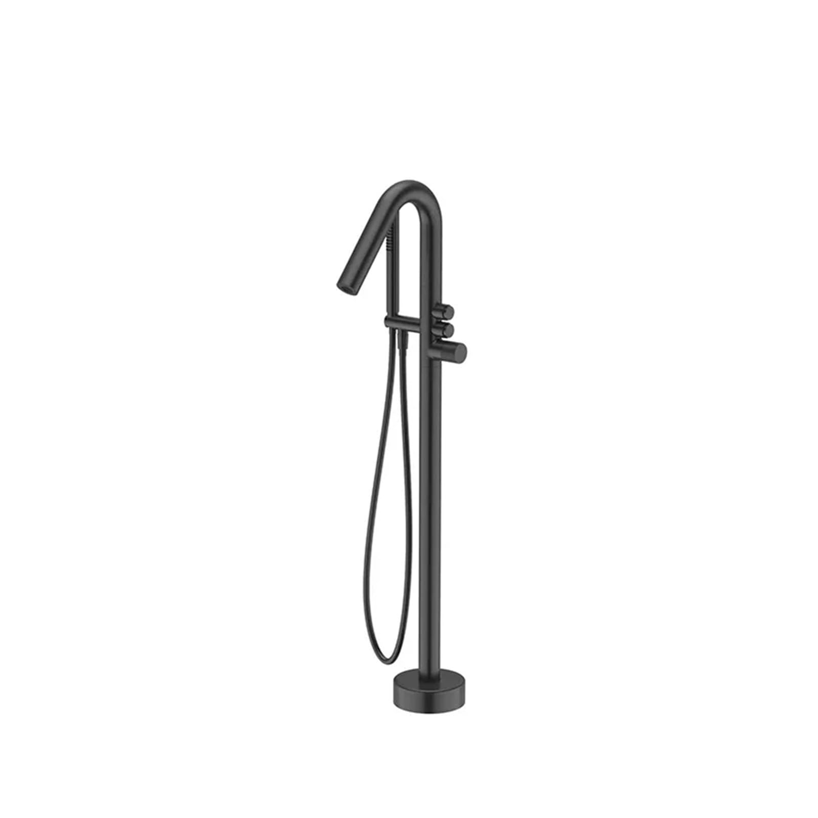 Sxithgkdw Black Faucet, Floor Mounted Bathtub Faucet With Waterfall Spout, Brass Construction And Hot/Cold Mixer Compatible With Bathroom (Color : ), Kd-301897