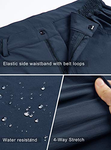 Maskert Women's Quick Dry Hiking Shorts Lightweight Cargo Shorts Water Resistant Summer Outdoor Travel Camping, Navy Blue L #TOP3