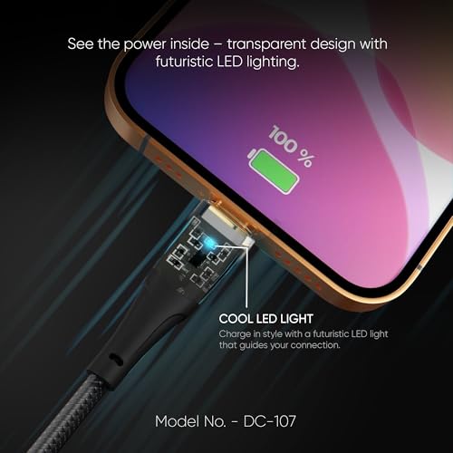 Image of Vismac Type C to Type C Fast Charging & Sync Cable, Double-Braided Design with Gold-Plated Connectors, Durable Insulation & Universal Compatibility for iphone, ipad(1.2Mts)