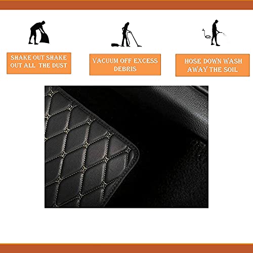 Image of Leather 5D Car Floor Mats for for Wagon R Lxi 1.0 Cng (Black) Pack of 1