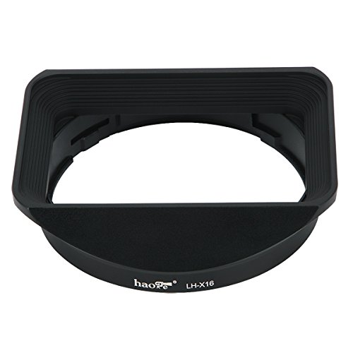 Haoge Bayonet Square Metal Lens Hood Shade With Cap For Fujifilm Fuji Fujinon Xf16Mmf1.4 Xf 16Mm F1.4 R Wr Wide Angle On X-Pro2 X-Pro1 X-T2 X-T1 X-T20 X-T10 X-E2S X-A5 X-A20 X-E3 X-H1 Replace Lh-Xf16 #TOP2