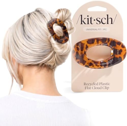 Kitsch Medium Flat Claw Clip for Women - Tortoise, 1pc