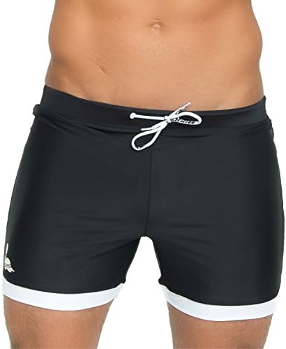 Taddlee Basic Men Swimwear Solid Long Swim Boxer Trunks Black Board Surf Shorts