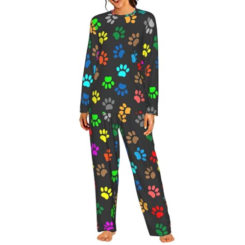 Pyjama patte de chien coloré femme pour des soirées cocooning confortables