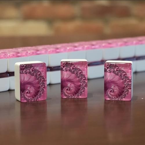 Fichas automáticas Mah Jongg – Serie Diseñador (36MM) Rosa miniatura 5