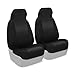 Coverking Custom Fit Front 50/50 Bucket Seat Cover for Select Nissan Titan Models - Velour (Black)