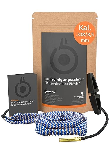 WPW Filo di pulizia per fucili come set per la pulizia delle armi e pulitore della corsa, calibro .338 Lapua Magnum, calibro .338 Federal, calibro 8,5 x 55 soffiatore, boccole e armi lunghe WPW Filo di pulizia per fucili come set per la pulizia delle armi e pulitore della corsa, calibro .338 Lapua Magnum, calibro .338 Federal, calibro 8,5 x 55 soffiatore, boccole e armi lunghe