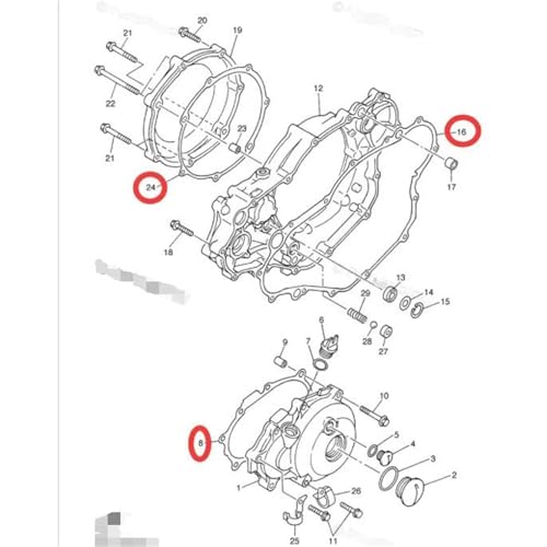 Joints couvercle carter YZ450F haute résistance moto 2003-2005 - 2