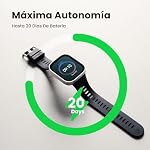 Amazfit Bip MAX 50 mm Smartwatch Reloj Inteligente, Pantalla AMOLED 2,07″, hasta 20 Días, GPS & Mapas, 4 GB Almacenamiento, Entrenamiento Híbrido, 150+ Deportes, Modo HYROX, para Android y iPhone