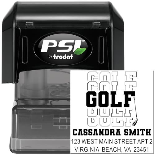 Image of Bold Golf Statement, Golf Rubber Stamp - Personalized Standard 1-5 /8 inch Square Wood Handle for College Golfers & Enthusiasts, Unique Ball Marker, Gift Lovers, Bold Statement