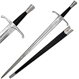 IndiaCraft 15th Century Hand-and-A-Half Full Tang Tempered Battle Ready Hand Forged Sharp Sword