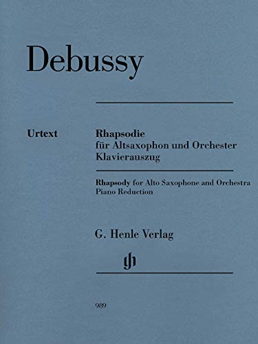 Rhapsody for Alto Saxophone and Orchestra - with the original saxophone part, as well as an additional one - alto saxophone, piano - piano reduction with solo parts - (HN 989)