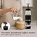 PIQUEBAR Portable Coffee Maker for Ground Coffee & Capsules, Small Espresso Machine Manual French Press Coffee Maker for Travel, Camping
