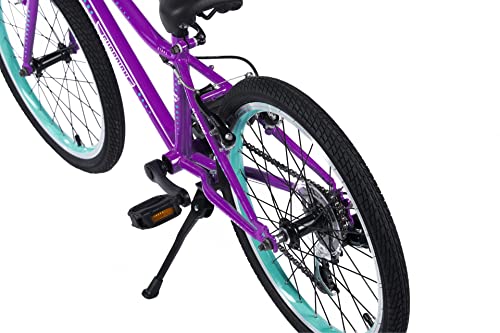 Guardian Bike Company Ethos Safer Patented Surestop Brake System 20" Kids Bike, Purple/Aqua #TOP6