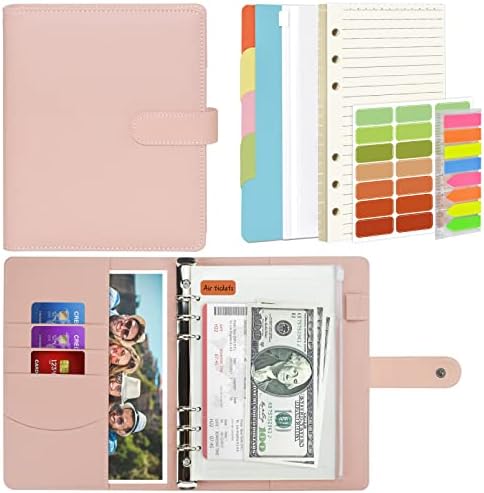 Mlife A5 Notebook Binder Set - 6 Ring PU Leather Planner,5 PCS File ...