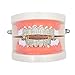 Braces Gold Braces Fangs Micro-Inlaid Zircon Gold Teeth Trend Decorative Braces, Golden Lower Teeth