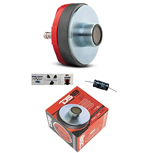 1 DS18 PRO-DR1.35 driver compresión 200 vatios rms 400 vatios máx rosca de 3,4 cm para bocinas de fiesta en casa impedancia 8 ohmios 103 db bobina móvil de 3,4 cm, 1 pieza + condensador y 3 stickers0 Cover