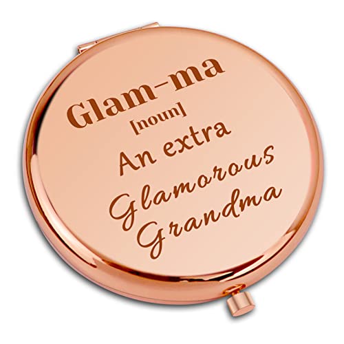 Dabihu Funny Gift for Grandma Compact Pocket Makeup Mirror Grandma to Be Gifts Grandmother Gifts for Mothers Day Grandparents Day Soon to Be Grandma Gifts Folding Mini Pocket Mirror