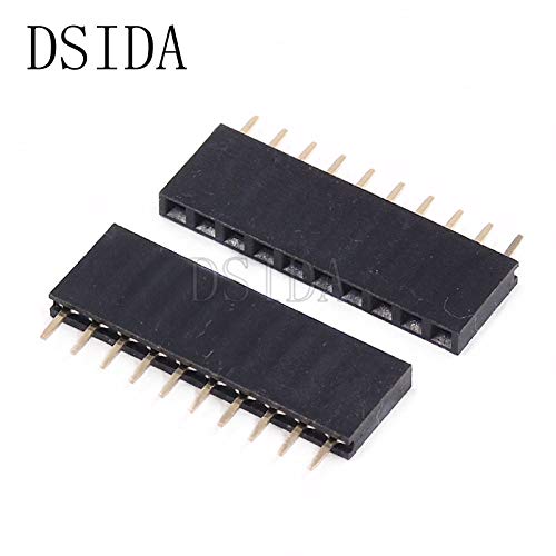 Wiring Connecting Terminals - 10PCS Female Pin Header Strip 20 Pin Pitch 2.54 mm Single Row Female Pin Header 1x20 1 * 20 PCB Connector