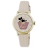 RADLEY Border Watch with Cream Leather Strap Gold Casing Analogue Display Leather Watch for Women