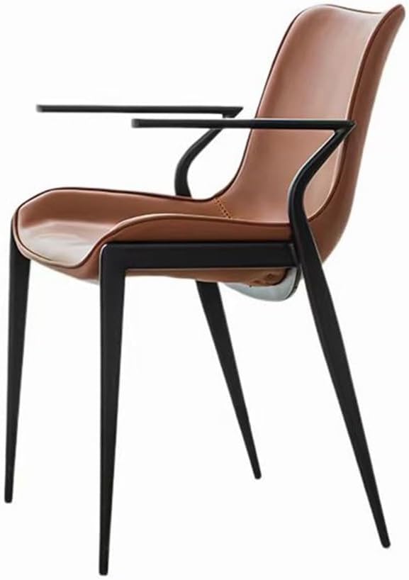 Armrest Dining Chair Italian Saddle Leather Household Large Room Backrest Sub Business Desk