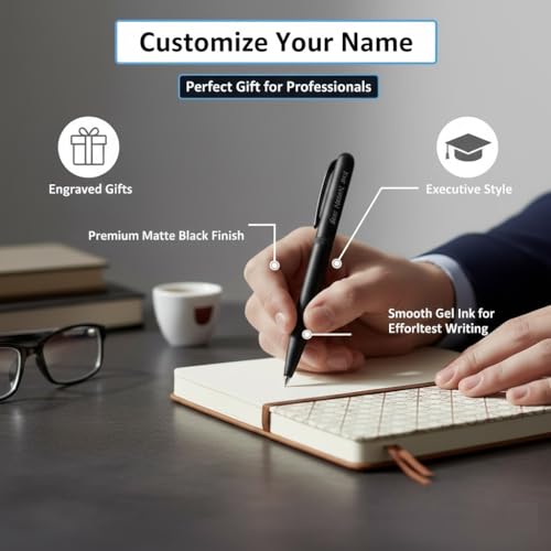 Image of Customized Metal Ballpoint Pen with Free Name Engraving | Premium Personalized Pen for Office, Gifting & Professionals (FULL-BLACK)