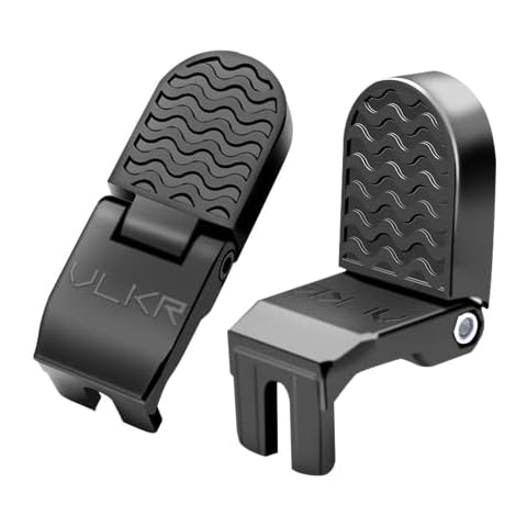 Himiway 1 Pair 15 MM U Slot Bike Rear Pedals, Folding Non-Slip Bicycle Rear Seat, 4.57x1.77in/11.6x4.5cm Aluminium Alloy Foldable Footrest Pedals Cycling Accessories for Mountain Bike E-Bike Cover