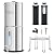 Purewell 2.25G Gravity Water Filter System with Water Level Window, 3-Stage 0.01?m Ultra-Filtration Stainless Steel Countertop System with 2 Filters and Stand, Reduce 99% Chlorine, PW-KS