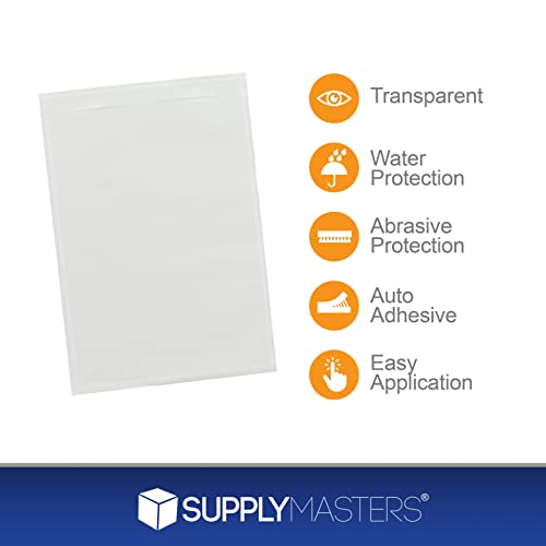 1000 Pack 7\" x 10\" Clear Packing List Enclosed Adhesive Envelope Sleeve 2 Mil (1000)