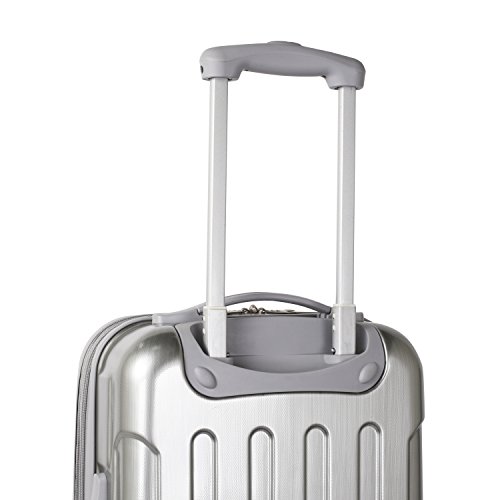 Travelers Club Polaris Hardside Metallic Spinner Luggage, Silver, Carry-On 20-Inch