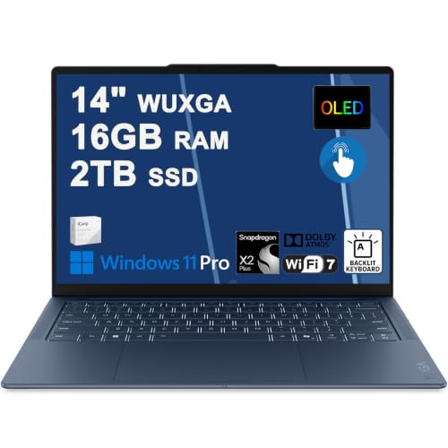 Lenovo Yoga Slim 7X �m�[�g�p�\�R�� 14�C���` WUXGA OLED Touch (100% DCI-P3�A400nits) 6�R�A Snapdragon X2 Plus (�ő�80�g�b�v) 16GB RAM 2TB SSD �o�b�N���C