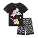 Morbuy Ensemble Enfant Garçon Eté de 2 Pièces, 100% Coton T-Shirt à Manches Courtes + Shorts,avec Mignon Modèle Chemise Tee Pantalons Courts pour Bébé Garçon Filles 1-7Ans (Vaisseau Spatial,2T)