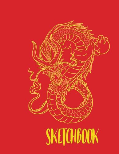 Sketchbook: Blank Dragon Sketchbook for Drawing, Doodling or Sketching | 110 Pages, 8.5 x 11