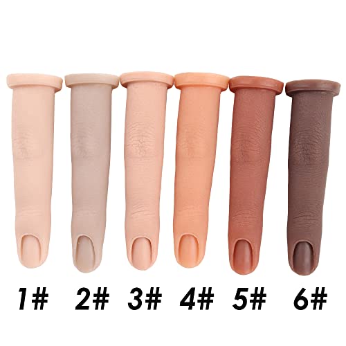 Silicone Nail Practice Fingers For Acrylic Nails, Bendable Fake Training Fingers Nail Manicure Art Finger Model Nail Art Training Tool For Women #TOP3