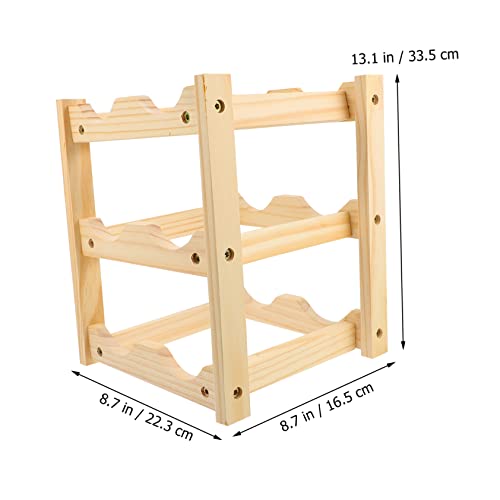 Soporte de vino SHOWERORO madera beige compacto miniatura 5