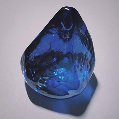 Chilli Cosmos Fire Glass Diamond 1 Inch Fire Pit Glass Rock For Propane Or Gas Fire Pit （10 Pounds Coablt Blue ） Gift Package #TOP3